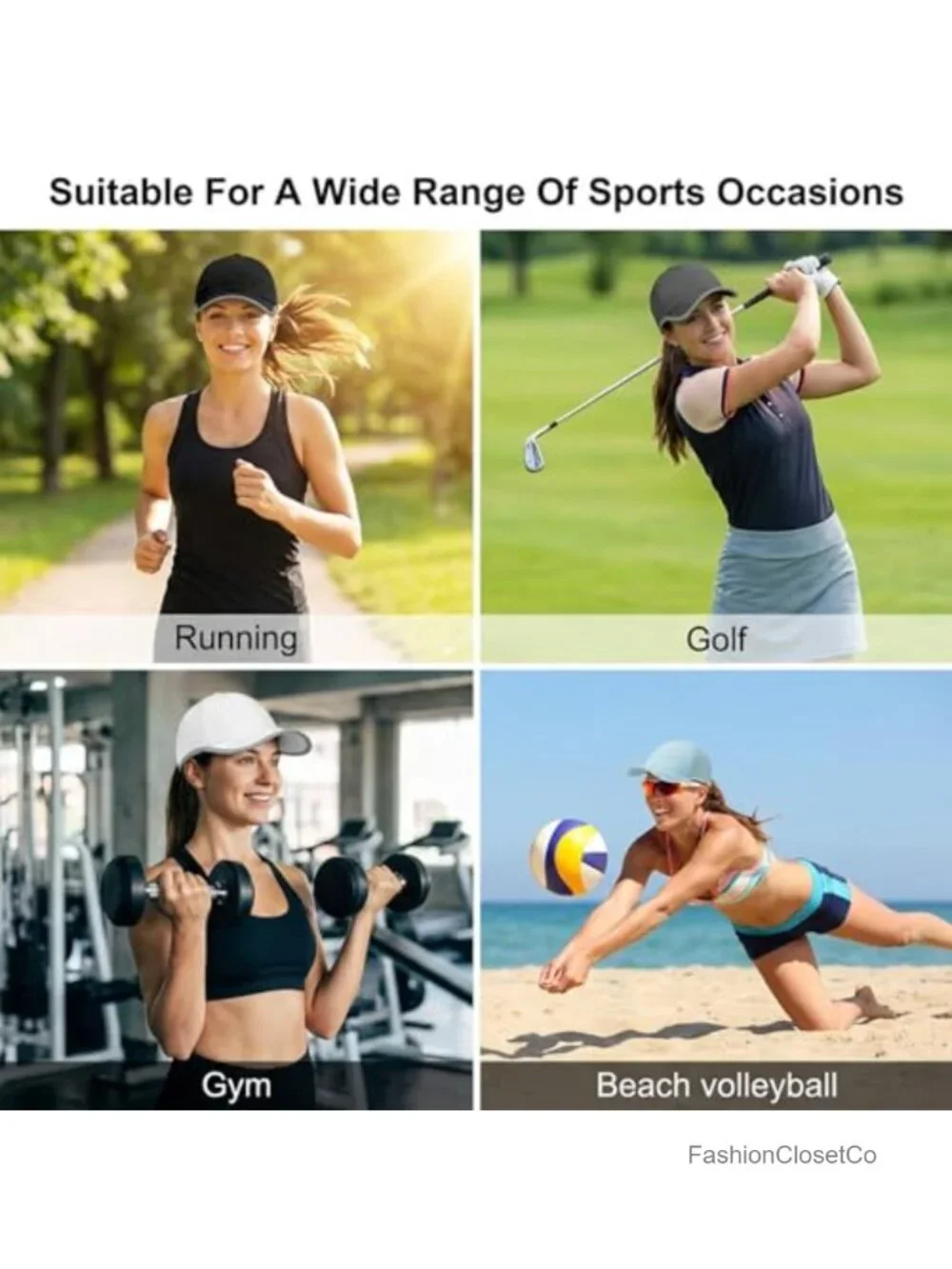 High Ponytail Baseball Cap, Quick-Dry Sports Hat for Running Golf Hiking